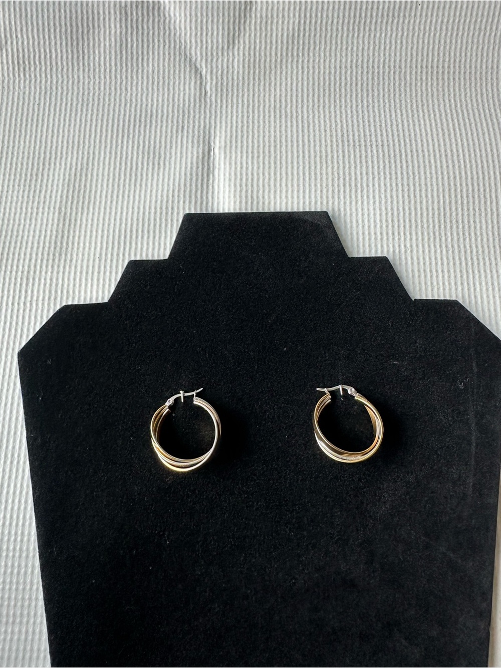 Two-Tone Gold and Silver Hoop Earrings - Women Jewelry